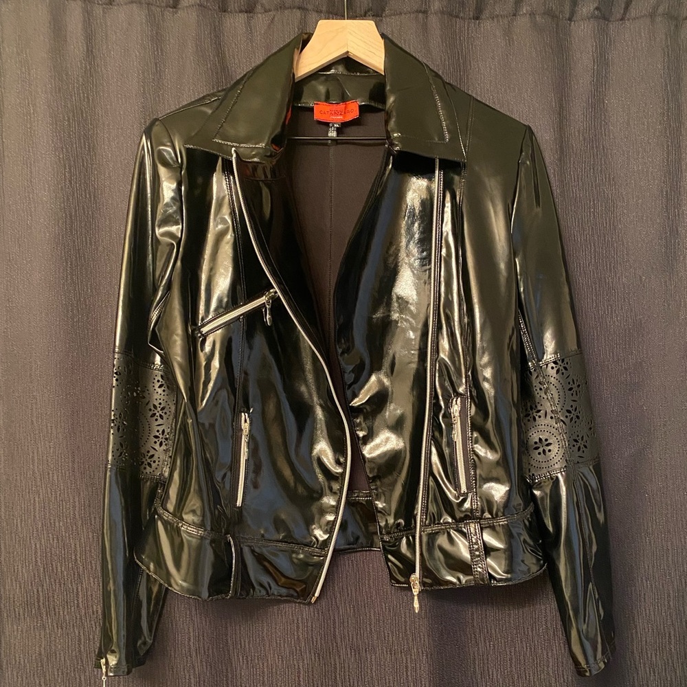 Patrice Catanzaro PVC Moto Jacket - Black Size XL